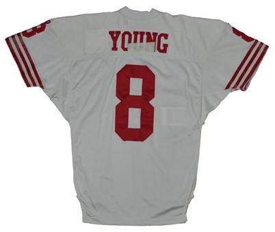 Historic Vindication Bowl 1994 Steve Young Game Worn 49ers Jersey 9/11/94 vs Chiefs 49ers Jersey(49ers LOA and MEARS A-10)